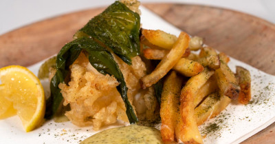Seaweed fish and chips